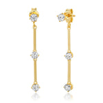 TAI JEWELRY Earrings Linear Bar and Stud Ear Jacket